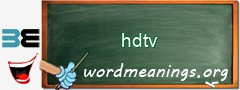 WordMeaning blackboard for hdtv